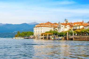 Isola Bella, İtalya 'nın güzel sonbahar manzarası