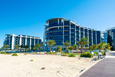 Saadiyat Adası, BAE - 11 Ocak 2020: Lüks sahil oteli, Saadiyat Adası, Abu Dabi, Birleşik Arap Emirlikleri