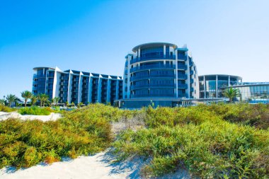 Saadiyat Adası, BAE - 11 Ocak 2020: Lüks sahil oteli, Saadiyat Adası, Abu Dabi, Birleşik Arap Emirlikleri