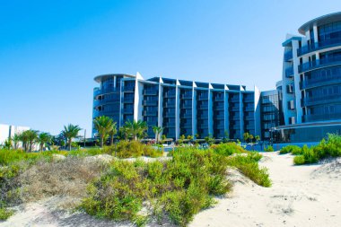 Saadiyat Adası, BAE - 11 Ocak 2020: Lüks sahil oteli, Saadiyat Adası, Abu Dabi, Birleşik Arap Emirlikleri