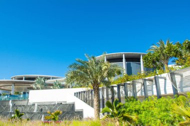 Saadiyat Adası, BAE - 11 Ocak 2020: Lüks sahil oteli, Saadiyat Adası, Abu Dabi, Birleşik Arap Emirlikleri