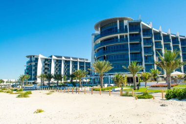 Saadiyat Adası, BAE - 11 Ocak 2020: Lüks sahil oteli, Saadiyat Adası, Abu Dabi, Birleşik Arap Emirlikleri