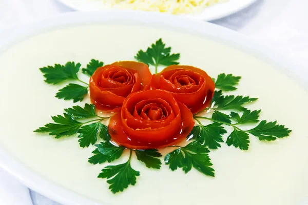 Bowl of cream soup — Stock Photo, Image