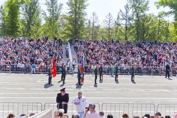 Samara Russia May 2016 Russian Ceremony Opening Military Parade Annual — Stock Photo, Image