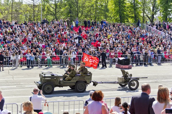 Samara Russia May 2016 Russian Military Transport Parade Annual Victory — Stock Photo, Image
