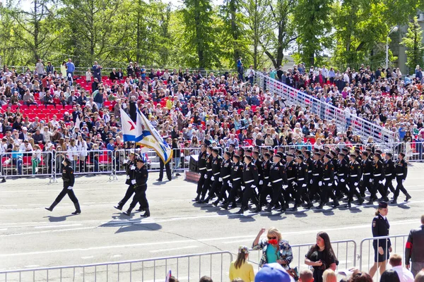 Самара Россия Мая 2016 Года Русские Солдаты Маршируют Параде День — стоковое фото