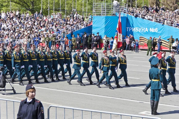 Samara Rusya Federasyonu Mayıs Rus Askerleri Mart Yıllık Zafer Günü — Stok fotoğraf