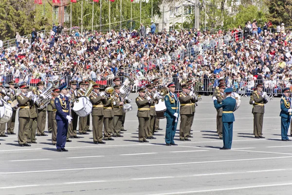 Samara Russland Mai 2017 Russisches Militärorchester Marschiert Bei Der Parade — Stockfoto