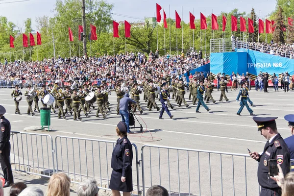 Samara Rusia Mayo 2017 Marcha Orquesta Militar Rusa Desfile Anual — Foto de Stock