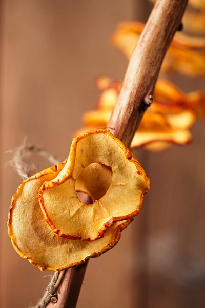 Fette di mela essiccate — Foto Stock