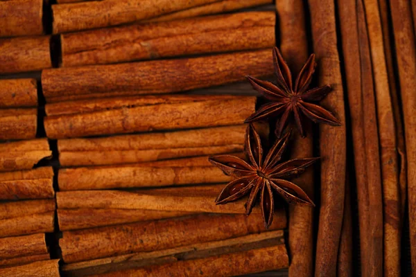 Tarçın çubukları ve anason yıldızları — Stok fotoğraf