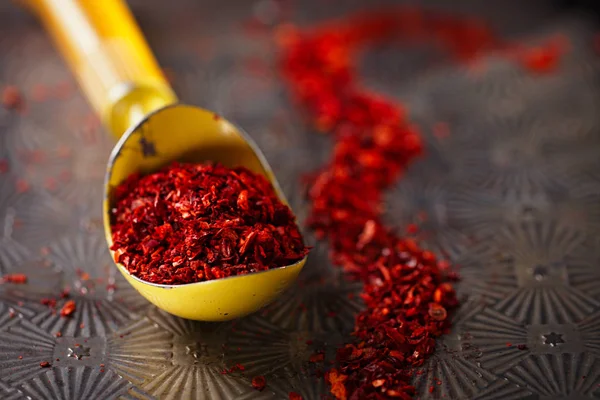 Red hot chilli pepper flakes — Stock Photo, Image
