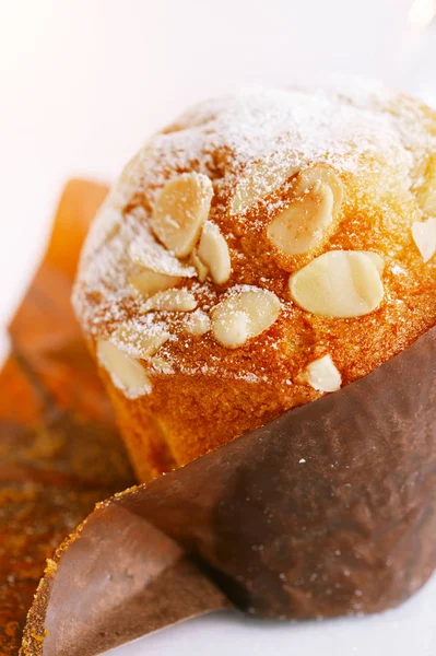 Delicious almond muffin — Stock Photo, Image