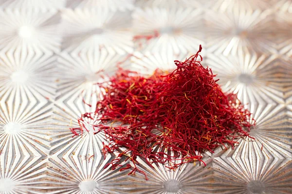 Pile of saffron space threads — Stock Photo, Image