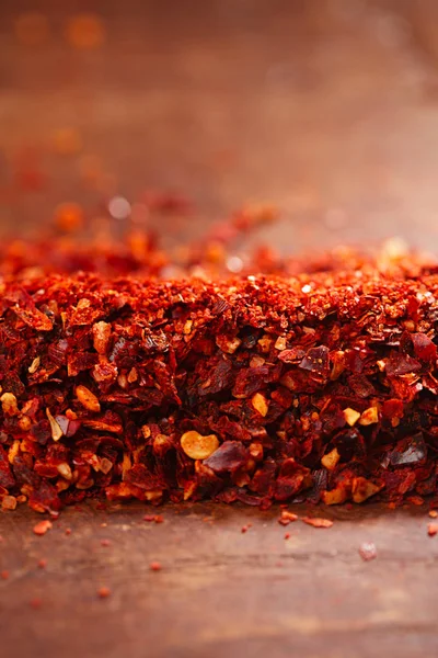 Pile Harissa Spice Mix Traditional Moroccan Red Hot Chilli Mix — Stock Photo, Image