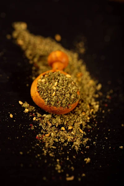 Zaatar Spice Mix Traditionele Midden Oosten Mix Gemaakt Met Tijm — Stockfoto