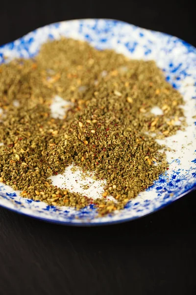 Zaatar Spice Mix Traditional Middle Eastern Blend Made Thyme Sesame — Stock Photo, Image