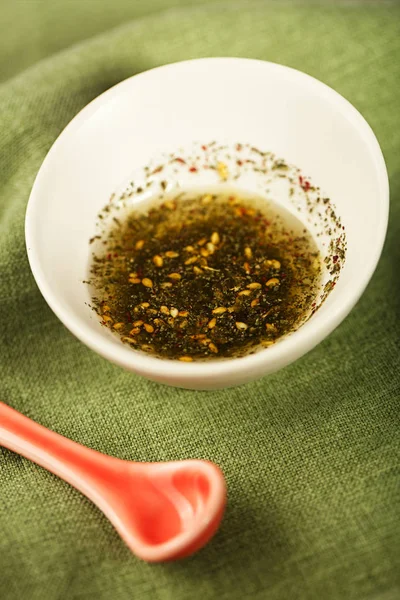 Zaatar Spice Mix Traditional Middle Eastern Blend Made Thyme Sesame — Stock Photo, Image