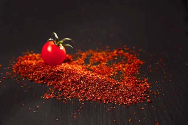 Natuurlijke Zongedroogde Tomaat Poeder Met Zoete Hartige Smaak Verse Tomaat — Stockfoto