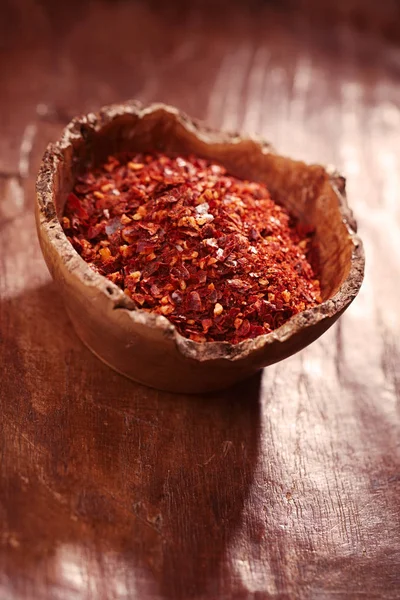 Mistura Especiarias Harissa Tradicional Chilles Quentes Vermelhos Marroquinos Misturados — Fotografia de Stock