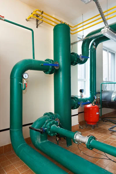 산업, 가스 보일 러 집에 펌핑 스테이션 — 스톡 사진