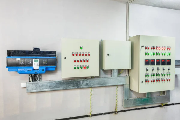Panel Para Control Automático Una Caldera Gas Industrial — Foto de Stock