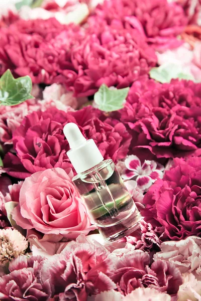 Skincare product - serum - set with fresh flowers