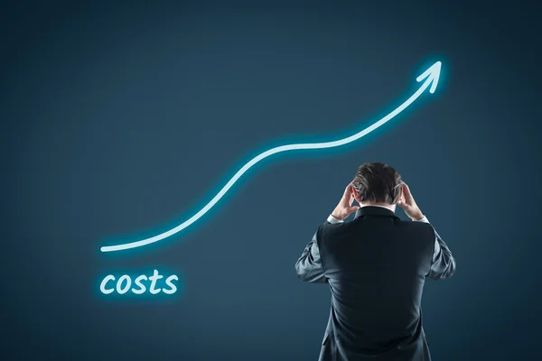 Growing costs concept. — Stock Photo, Image