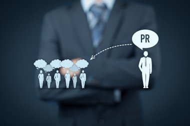 Public relations (PR) concept.