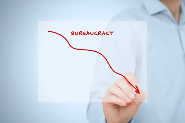 Concept de réduction de la bureaucratie — Photo