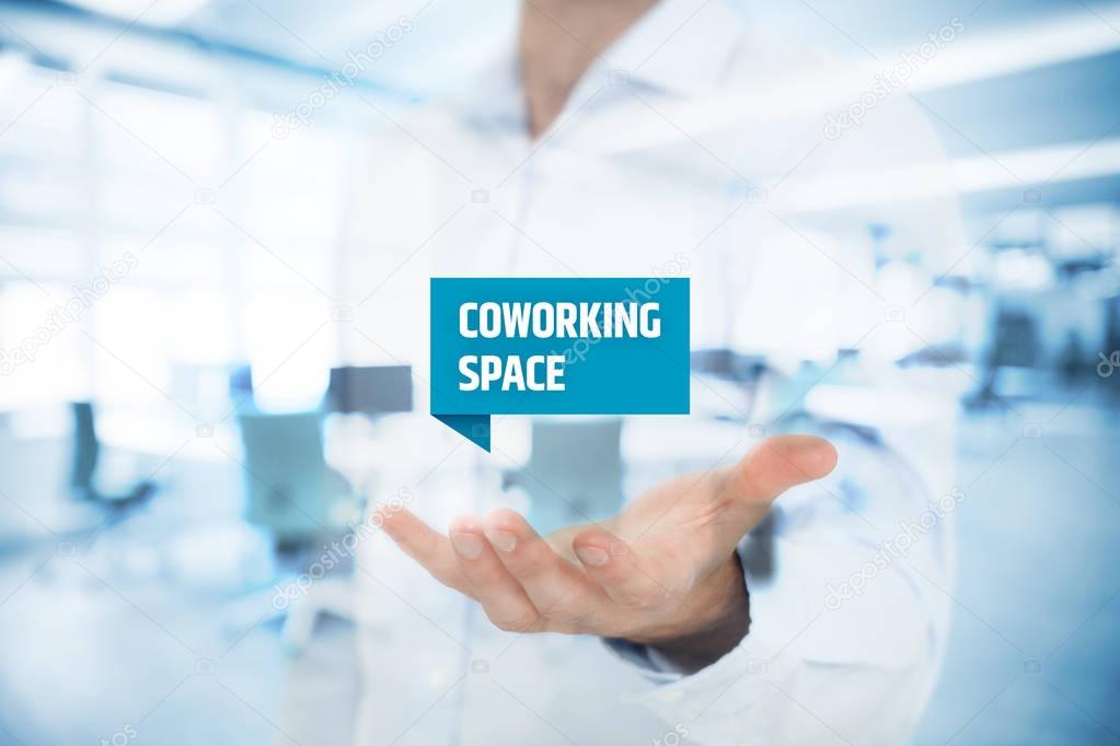 Businessman offer coworking space 