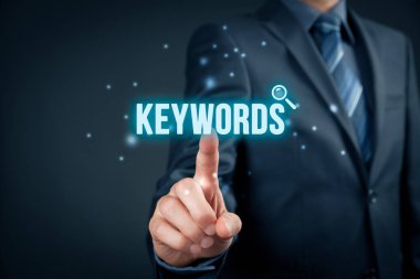 Find keywords - SEO and SEM concept clipart