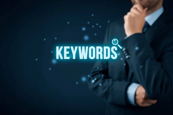 Find keywords - SEO and SEM concept — Stock Photo, Image