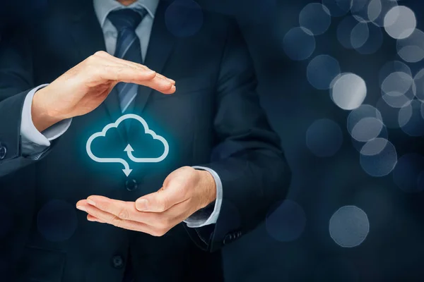 Concetto di sicurezza del cloud computing — Foto Stock