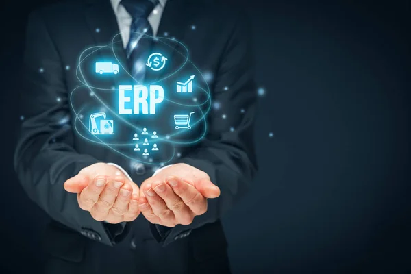 Enterprise Resource Planning ERP Konzept. — Stockfoto