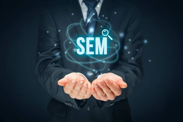 Search engine marketing - conceito SEM — Fotografia de Stock