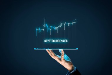 Cryptocurrencies investment concept clipart