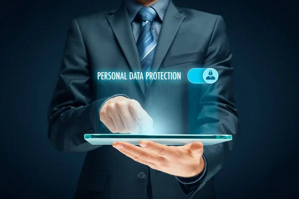 Conceito de proteção de dados pessoais — Fotografia de Stock