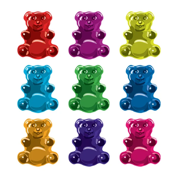 Vector gummy bear candies Stock Vector