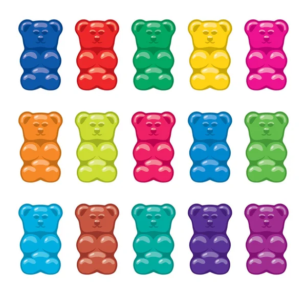 Vector gummy bear candies Stock Vector