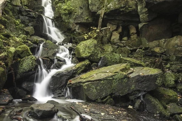 Beautiful waterfall in forest landscape long exposure flowing th — Stock Photo, Image