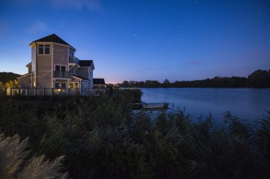 Çarpıcı gece gökyüzü astrophotography manzara görüntü yıldız ove
