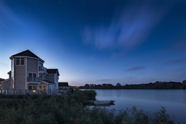 Çarpıcı gece gökyüzü astrophotography manzara görüntü yıldız ove