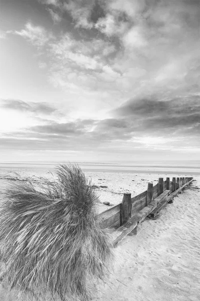 Prachtig strand kust EB landschap afbeelding bij zonsopgang in b — Stockfoto