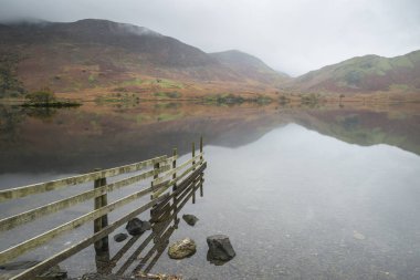 Crummock su sunri, güzel sonbahar sonbahar manzara resim