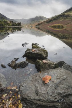 Lake Buttermere göl güzel sonbahar sonbahar manzara görüntüsü
