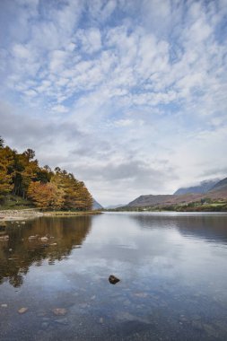 Lake Buttermere göl güzel sonbahar sonbahar manzara görüntüsü