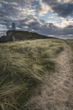 Burun ucundaki fener çarpıcı yaz manzara görüntü