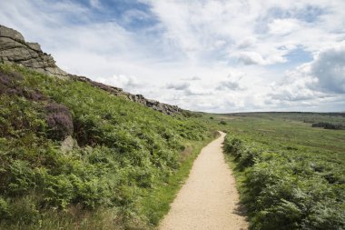 Güzel hareketli manzara resim Burbage kenar ve kayalar s