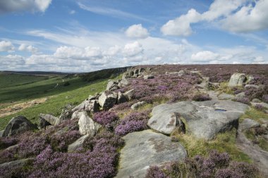 Güzel hareketli manzara resim Burbage kenar ve kayalar s